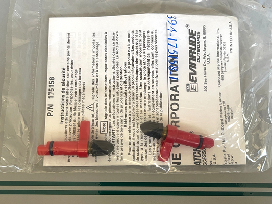 NEW OEM (LOT OF 2) 175158 0175158 OMC Johnson Evinrude Valve Kit 0810