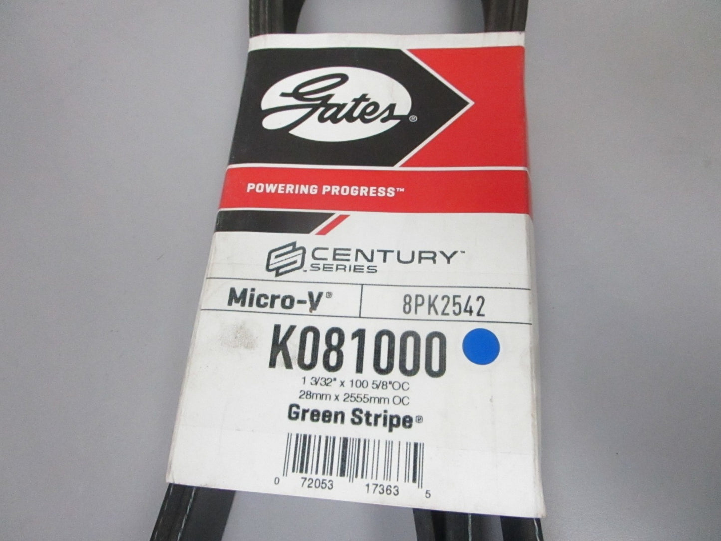 NEW K081000 Gates Micro-V 1-3/32" x 100 ⅝" Serpentine Belt 0720