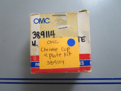 *NEW OEM* 0810 OMC Johnson Evinrude Chrome Cup & Plate Kit 389114 0389114