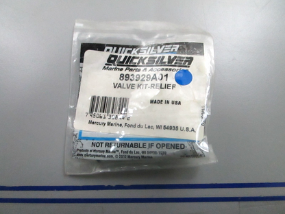 *NEW OEM* 0810 Mercury Quicksilver Relief Valve Kit 893929A01