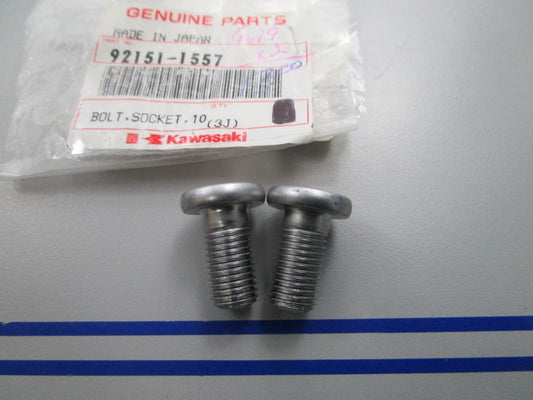NEW OEM (LOT OF 2) Kawasaki 92151-1557 10 x 20 Socket Bolt 0810