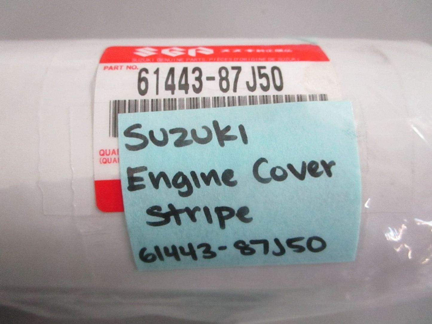 NEW OEM 61443-87J50 Suzuki Engine Cover Stripe 0820