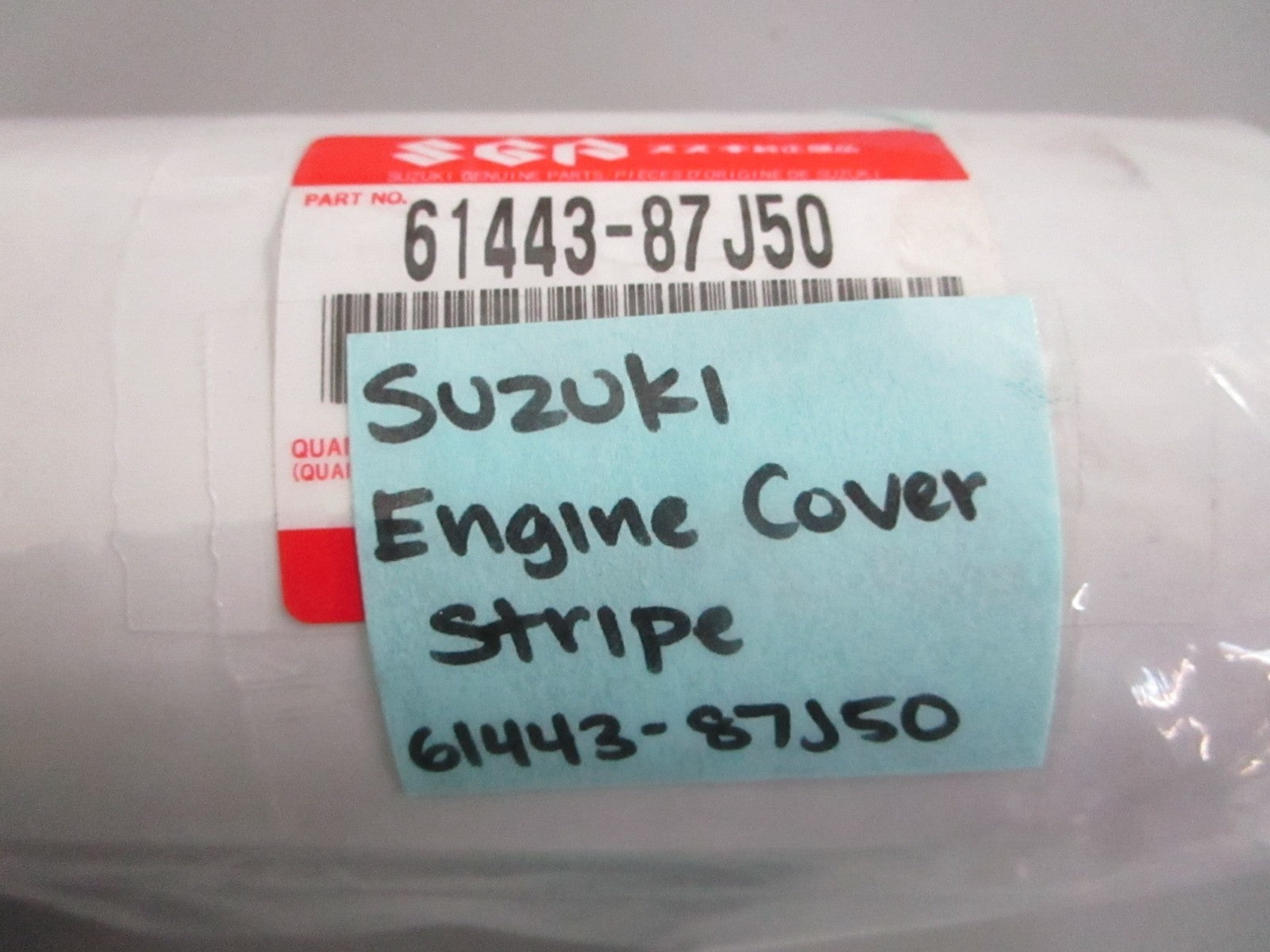 NEW OEM 61443-87J50 Suzuki Engine Cover Stripe 0820