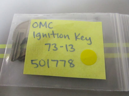 *NEW OEM* 0810 OMC Johnson Evinrude Ignition Key 73-13 501778 0501778