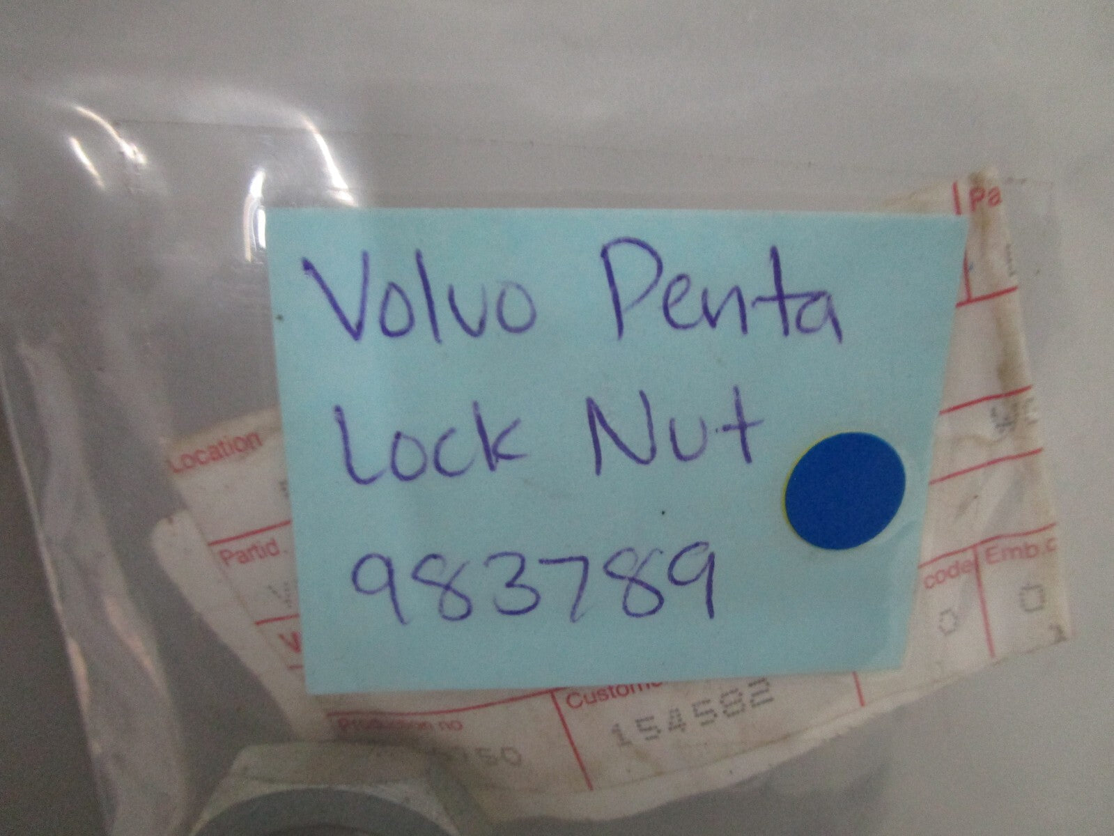 *NEW OEM* 0810 Volvo Penta Lock Nut 983789