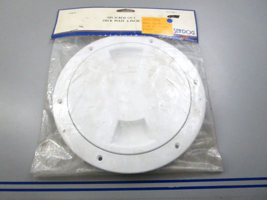 NEW 337160-1 Sea-Dog ABS Screw Out 6" Deck Plate 0810