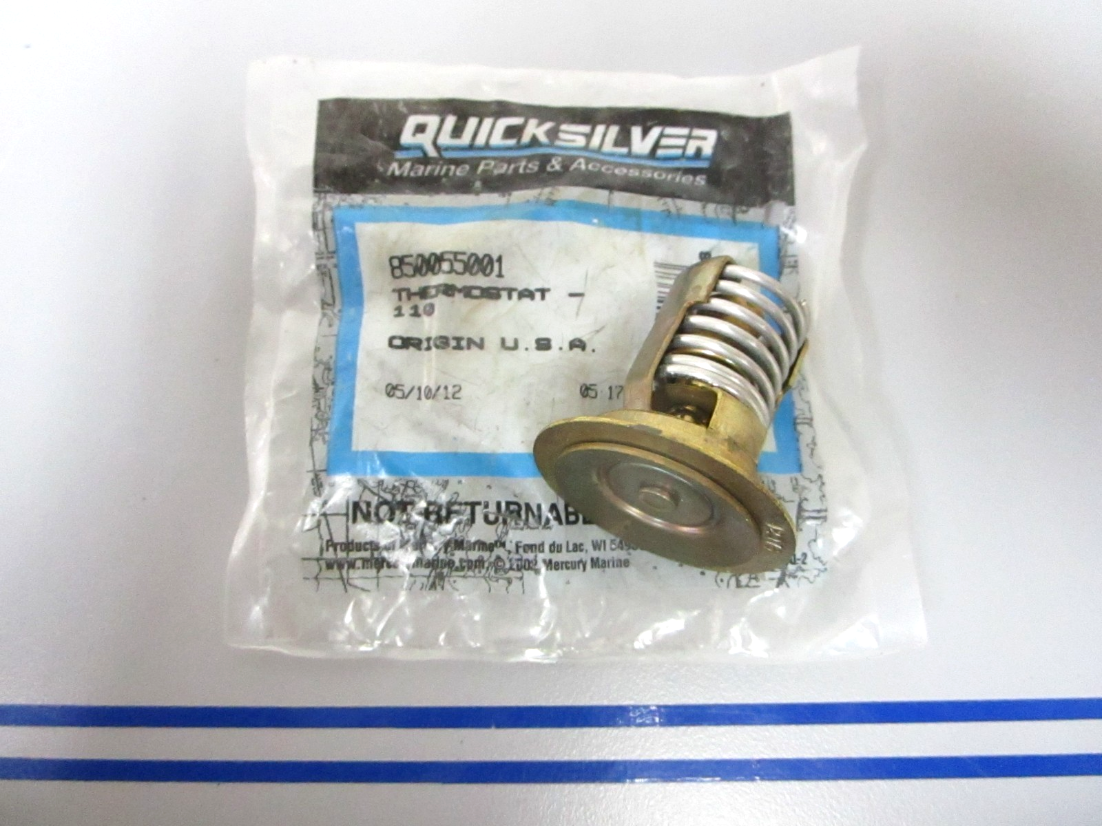 NEW OEM 850055001 Mercury Quicksilver 110° Thermostat Assembly 0720