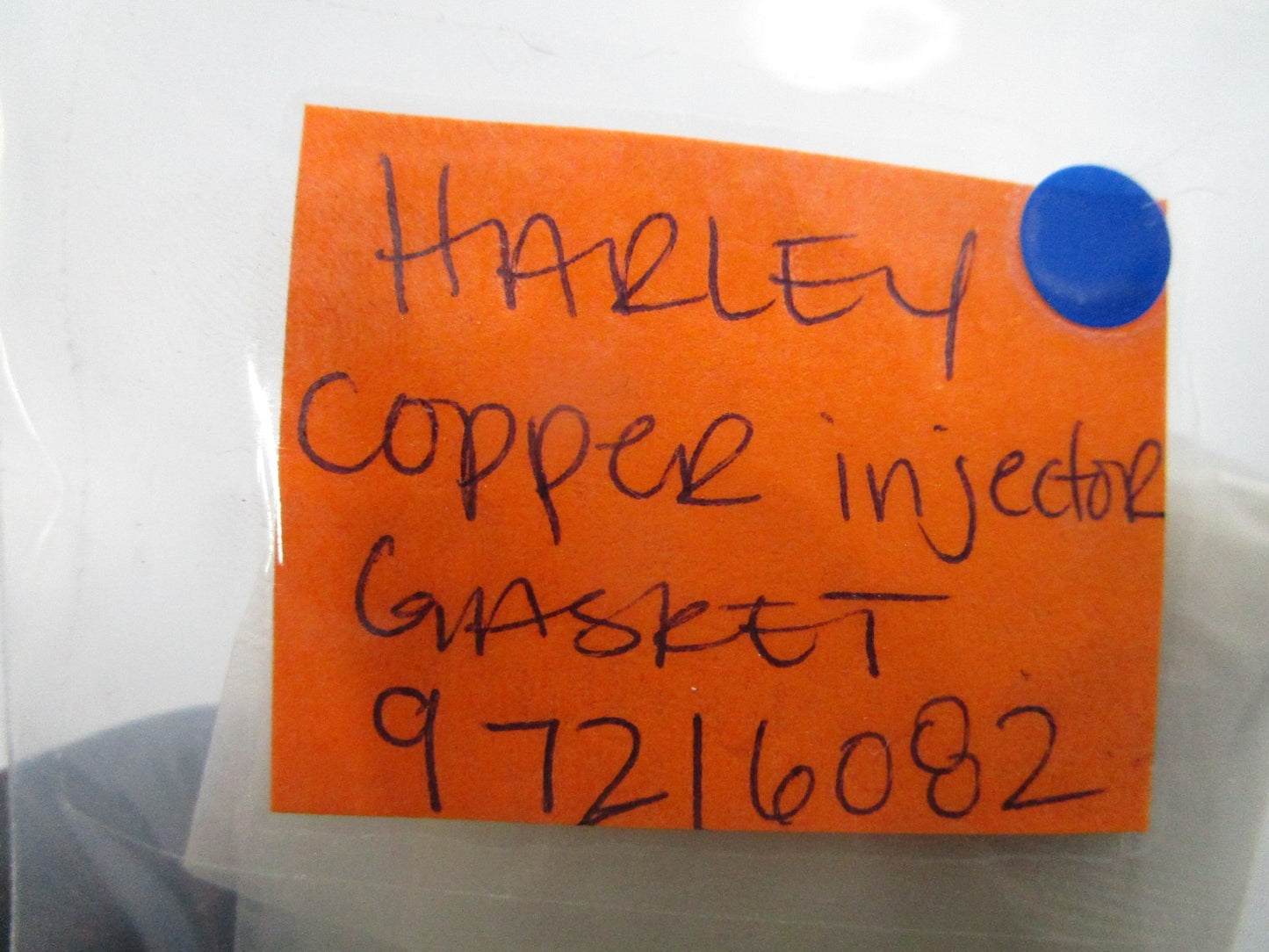 *NEW OEM* (LOT OF 2) 0810 Harley Davidson Copper Injector Gasket 97216082