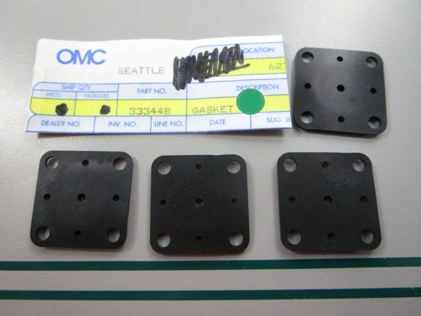 NEW OEM (LOT OF 4) 333448 0333448 OMC Johnson Evinrude Gasket 0810