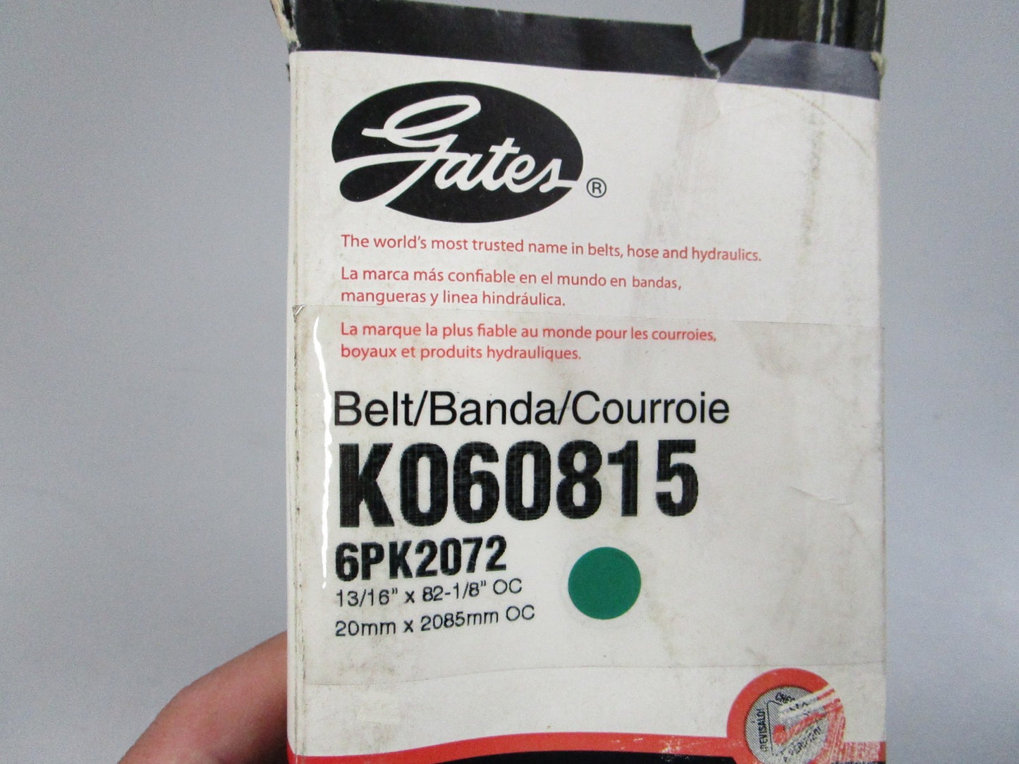 Gates K060815 Micro-V Serpentine Belt 6-Rib 81.54in NEW 0810