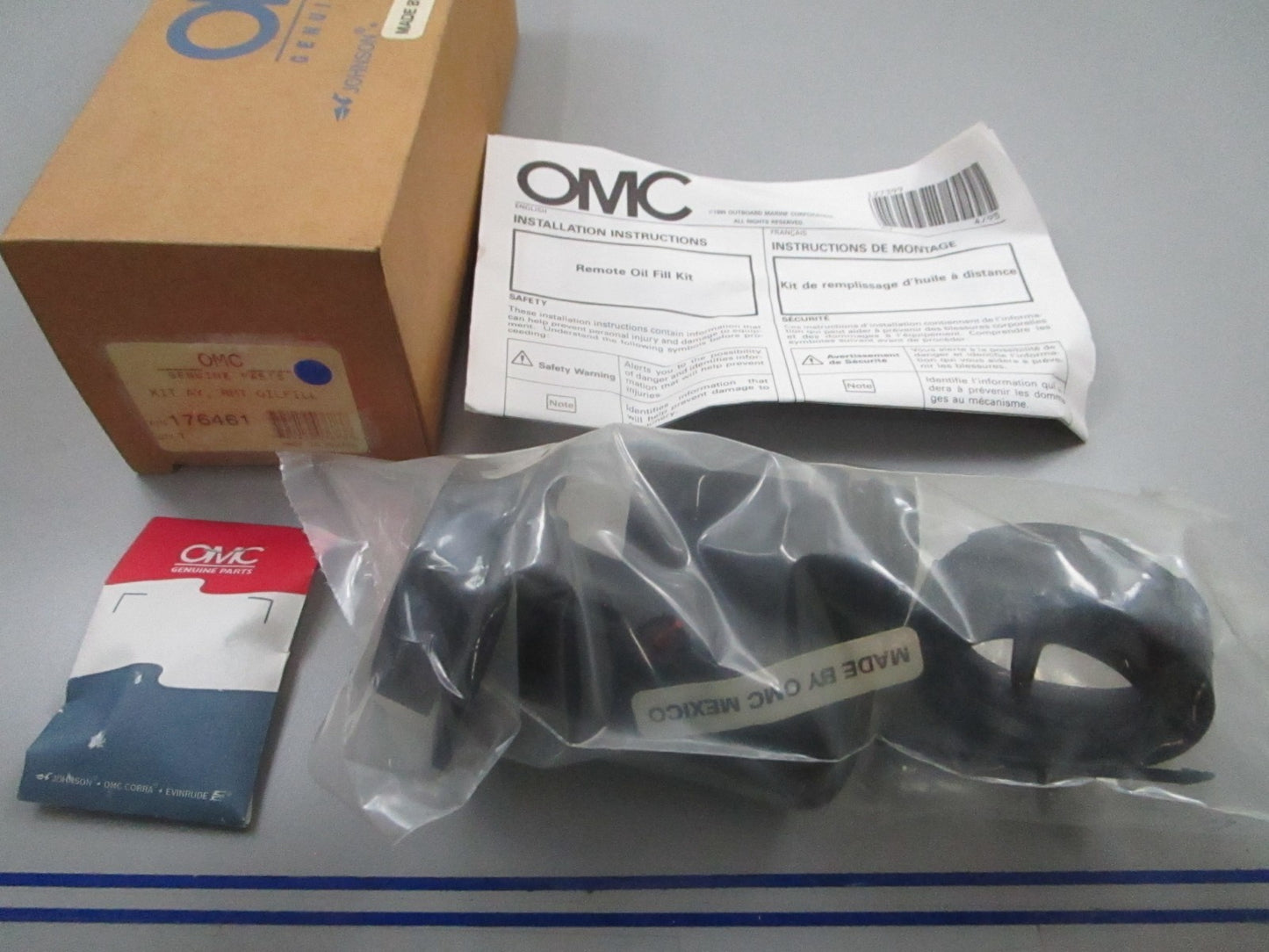 *NEW OEM* 0810 OMC Johnson Evinrude Remote Oile Fill Kit Assembly 176461 0176461