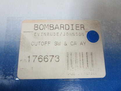 *NEW OEM* 0810 OMC Johnson Evinrude Cut-Off Switch & Cable Ay 176673 0176673