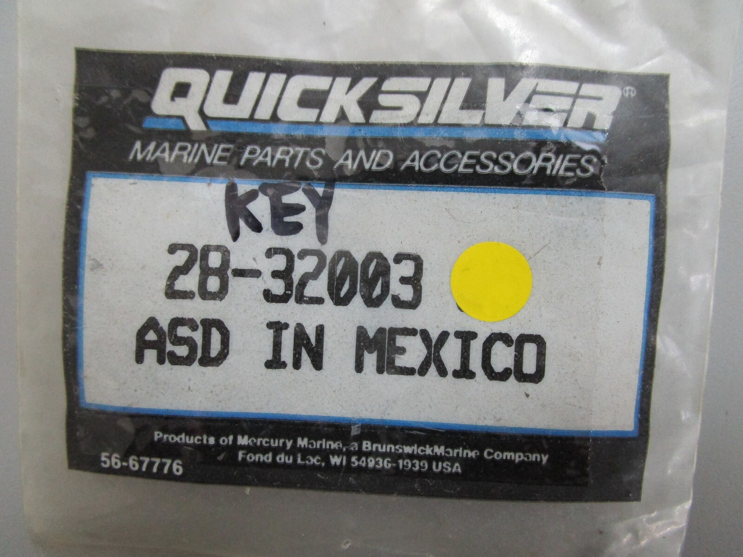 *NEW OEM* (LOT OF 5) 0810 Mercury Quicksilver Key 28-32003