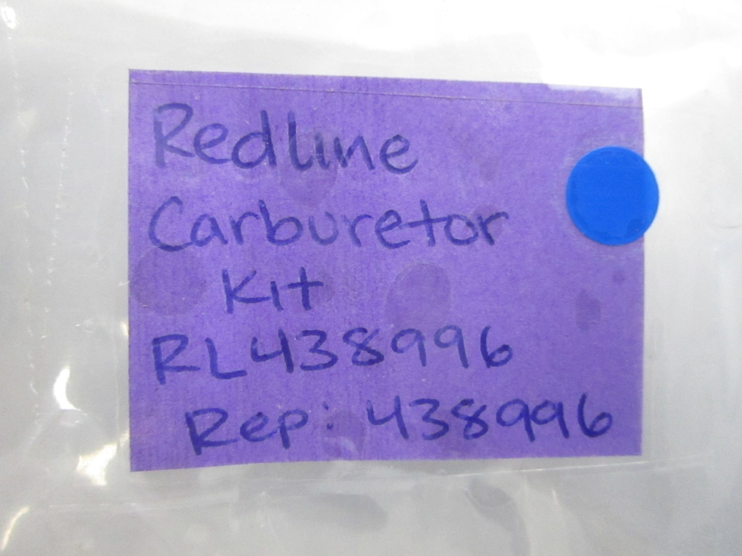 NEW RL438946 Replaces: 438996 Red Line Carburetor Kit 0810