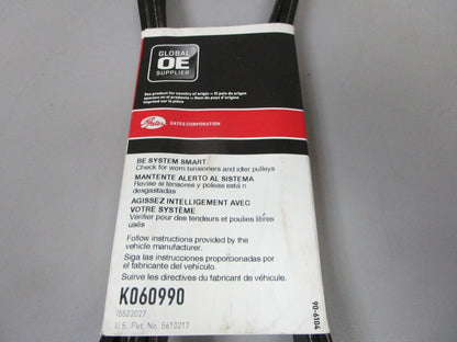NEW K060990 Gates Micro-V Green Stripe 13/16" x 99 ⅝" Serpentine Belt 0720