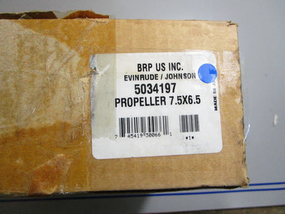 *NEW OEM* 0720 OMC Johnson Evinrude 7.5 x 6.5 Propeller 5034197