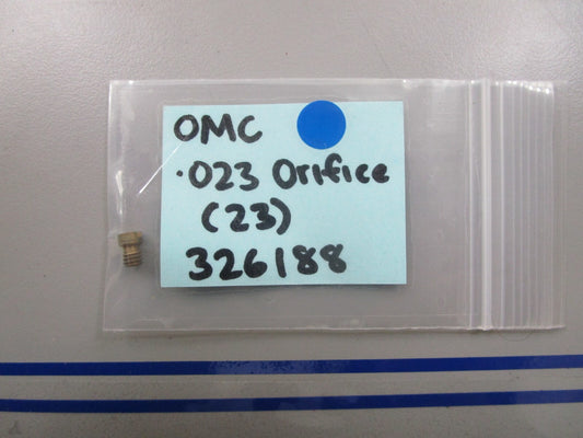 *NEW OEM* 0810 OMC Johnson Evinrude .023 Orifice (23) 326188 0326188