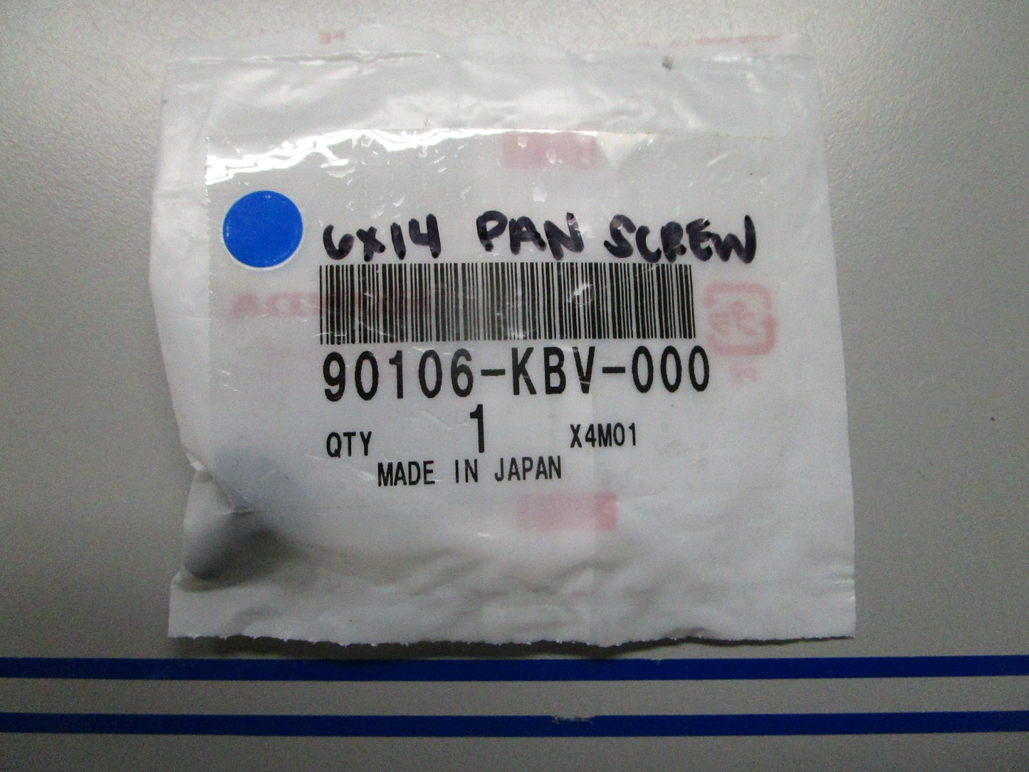 *NEW OEM* 0810 Honda 6 x 14 Pan Screw 90106-KBV-000