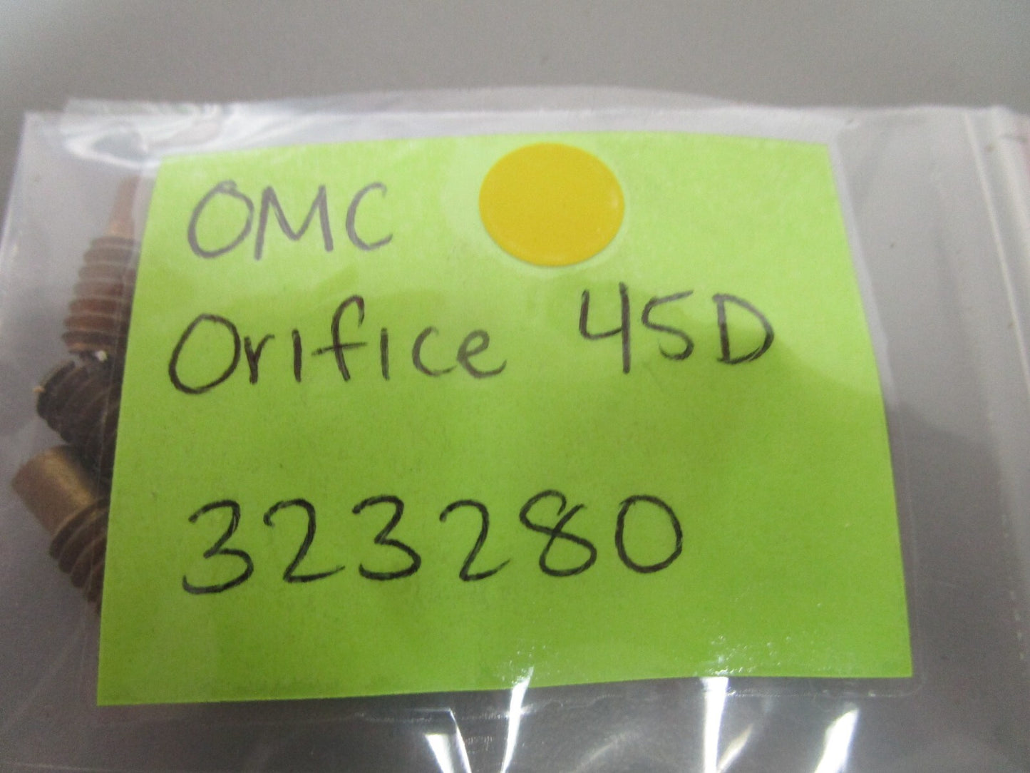 *NEW OEM* 0720 OMC Johnson Evinrude Orifice 45D 323280 0323280