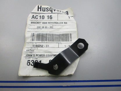 NEW OEM 532180533 Husqvarna Noseroller RH Bracket Assembly 0810