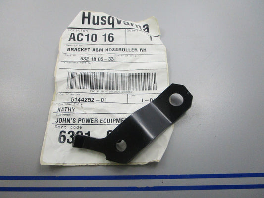 NEW OEM 532180533 Husqvarna Noseroller RH Bracket Assembly 0810