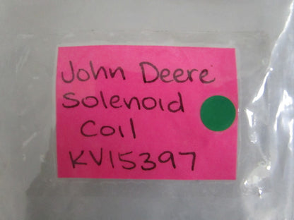 John Deere KV15397 12V Solenoid Valve Coil Skid Steer 240 317 320 NEW OEM 0820