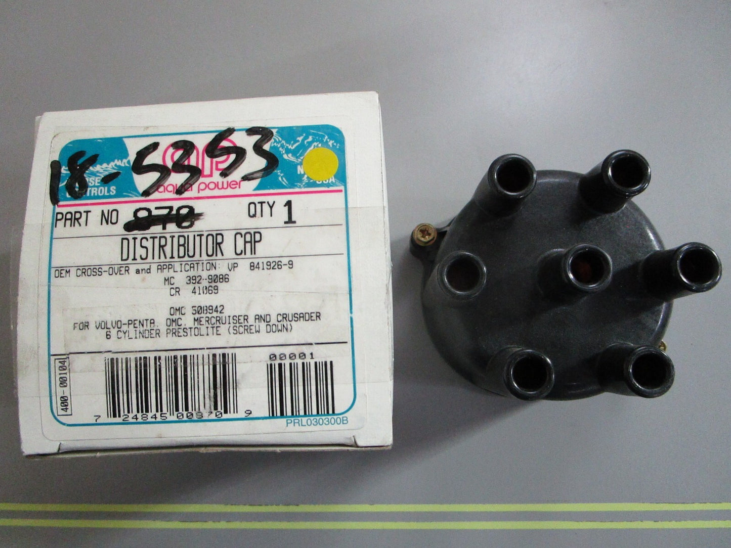 *NEW* 0810 Aqua Power Distributor Cap 870 Replaces: Volvo 841926-9