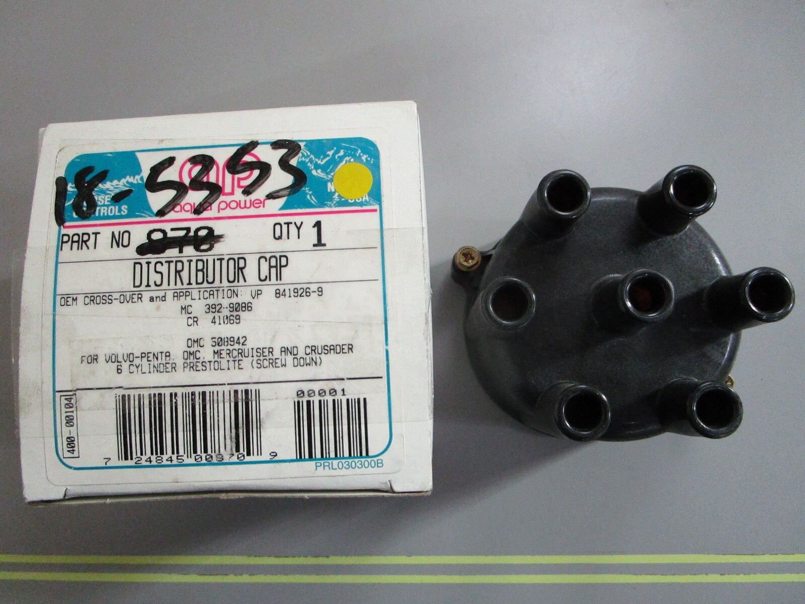*NEW* 0810 Aqua Power Distributor Cap 870 Replaces: Volvo 841926-9