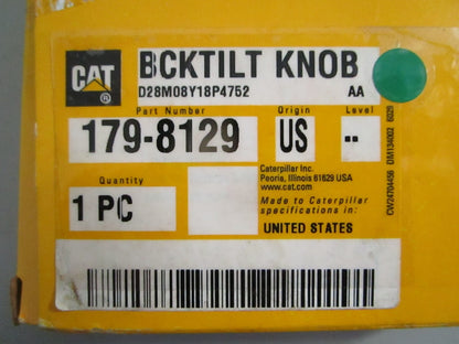 NEW OEM 179-8129 CAT Backtilt Knob 0820