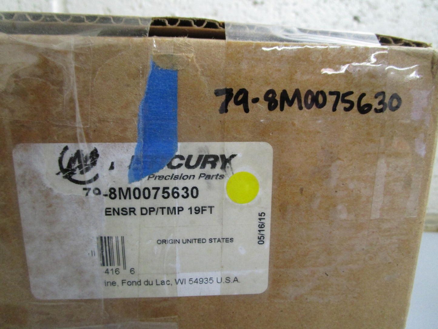 *NEW OEM* 0820 Mercury Quicksilver 19' Thru Hull Depth/Temp Sensor 79-8M0075630