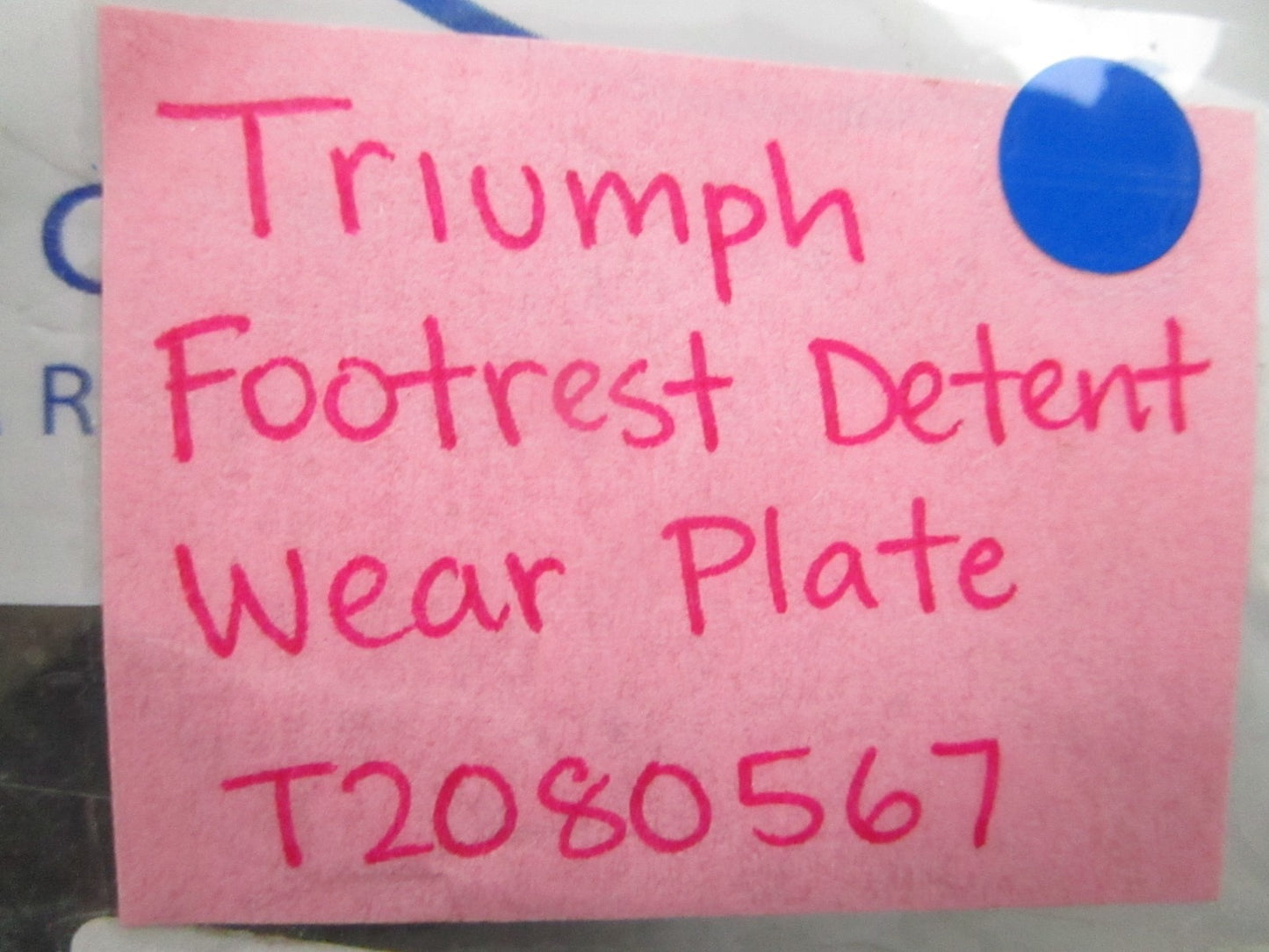*NEW OEM* 0810 Triumph Footrest Detent Wear Plate T2080567