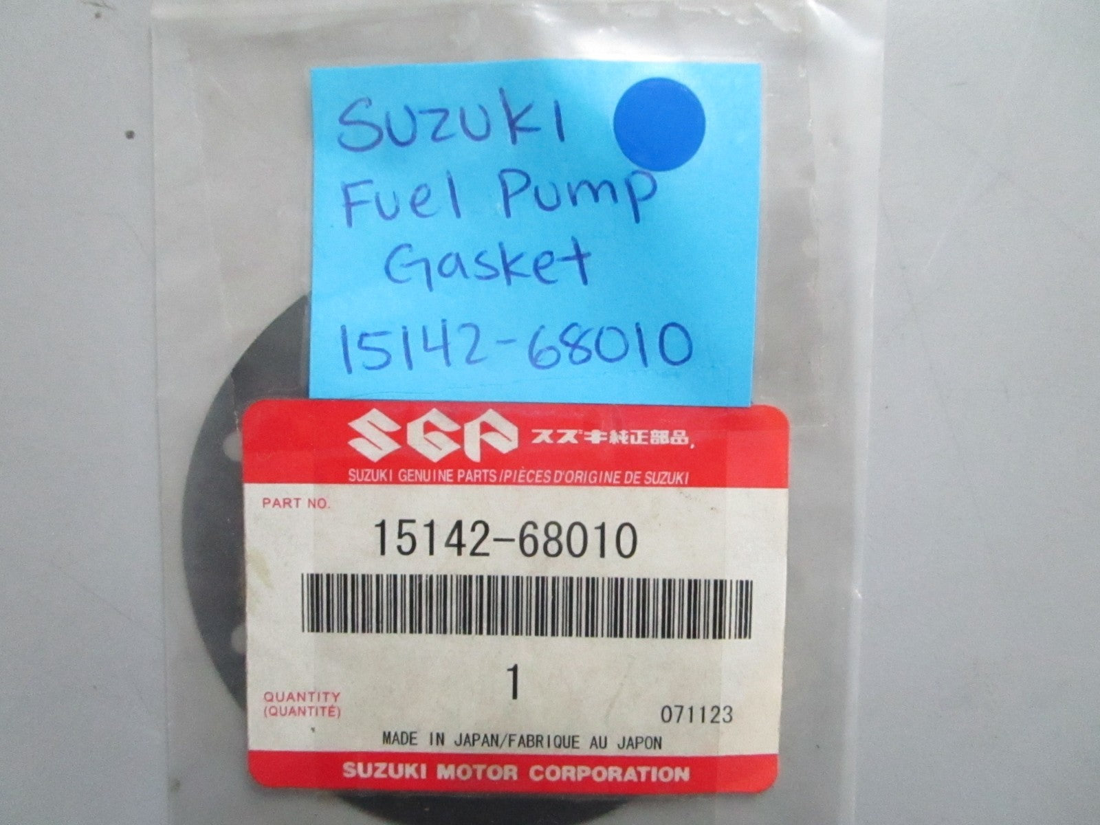 *NEW OEM* 0820 Suzuki Fuel Pump Gasket 15142-68010
