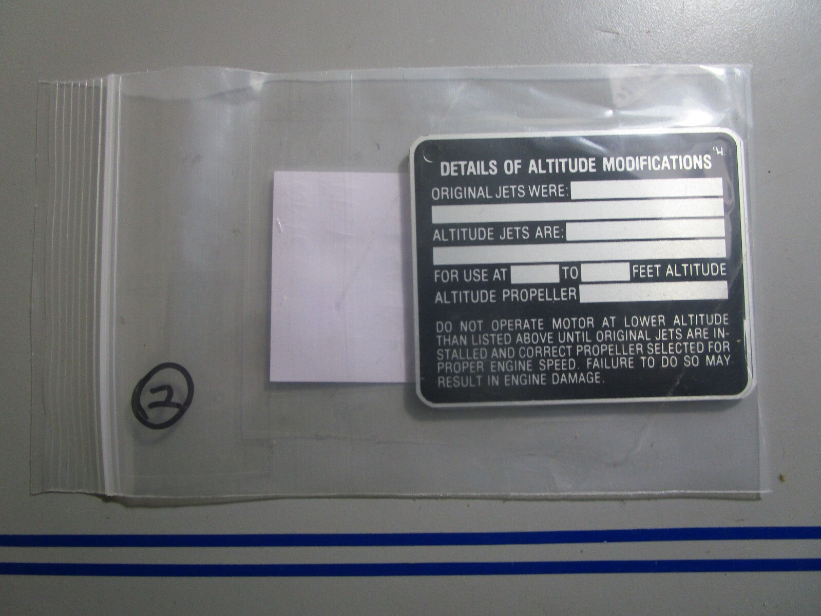 *NEW OEM* 0810 OMC Johnson Evinrude Plate 328564 0328564