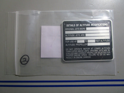 *NEW OEM* 0810 OMC Johnson Evinrude Plate 328564 0328564