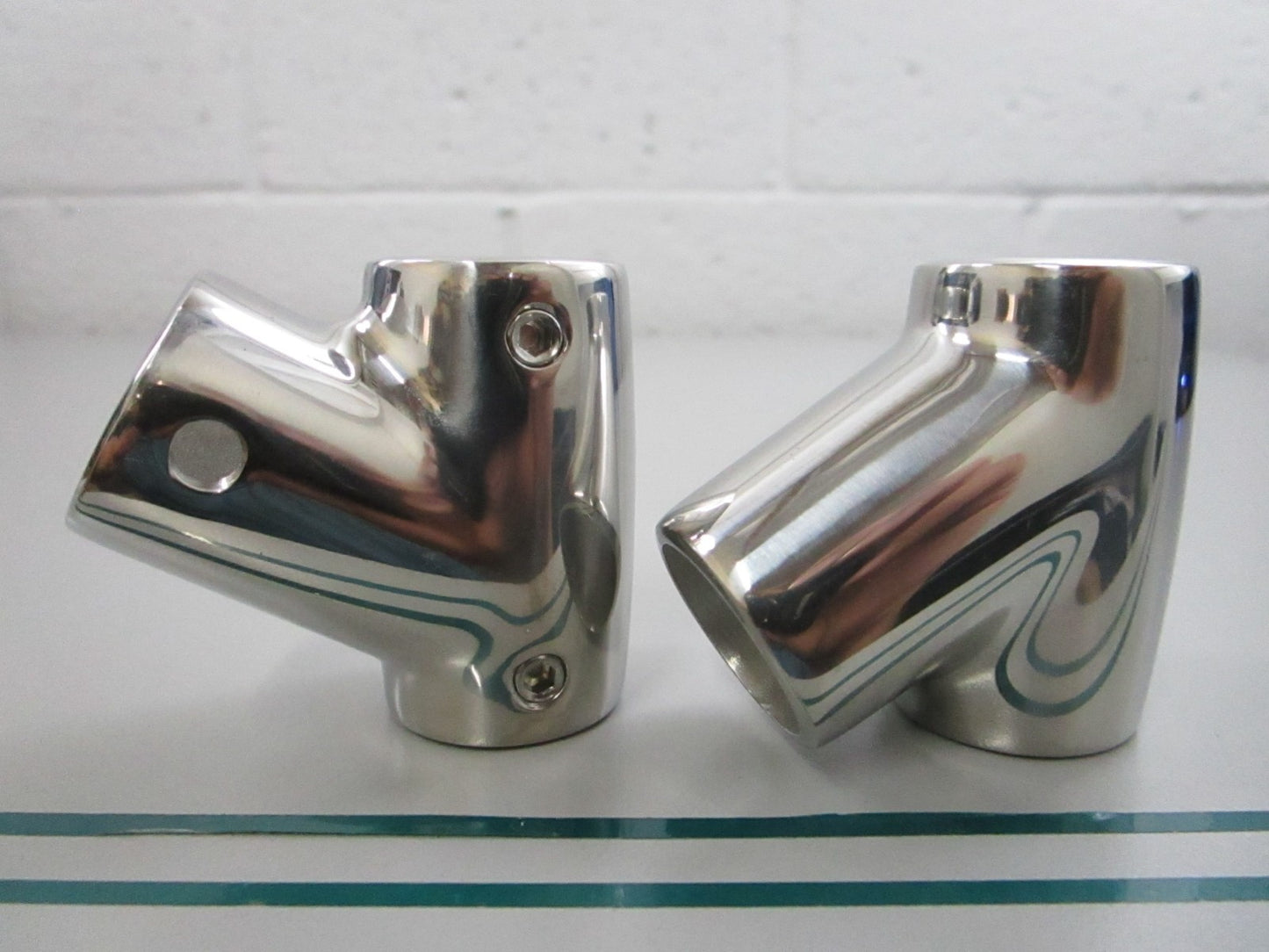 Sea-Dog NEW Chrome 60 Degree Rail Tee Left 7/8" Zinc 291600-1 (LOT OF 2) 0810
