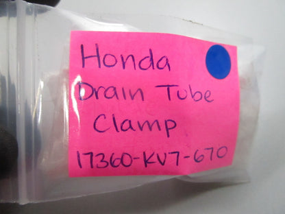 NEW OEM 17360-KV7-670 Honda Drain Tube Clamp 0810
