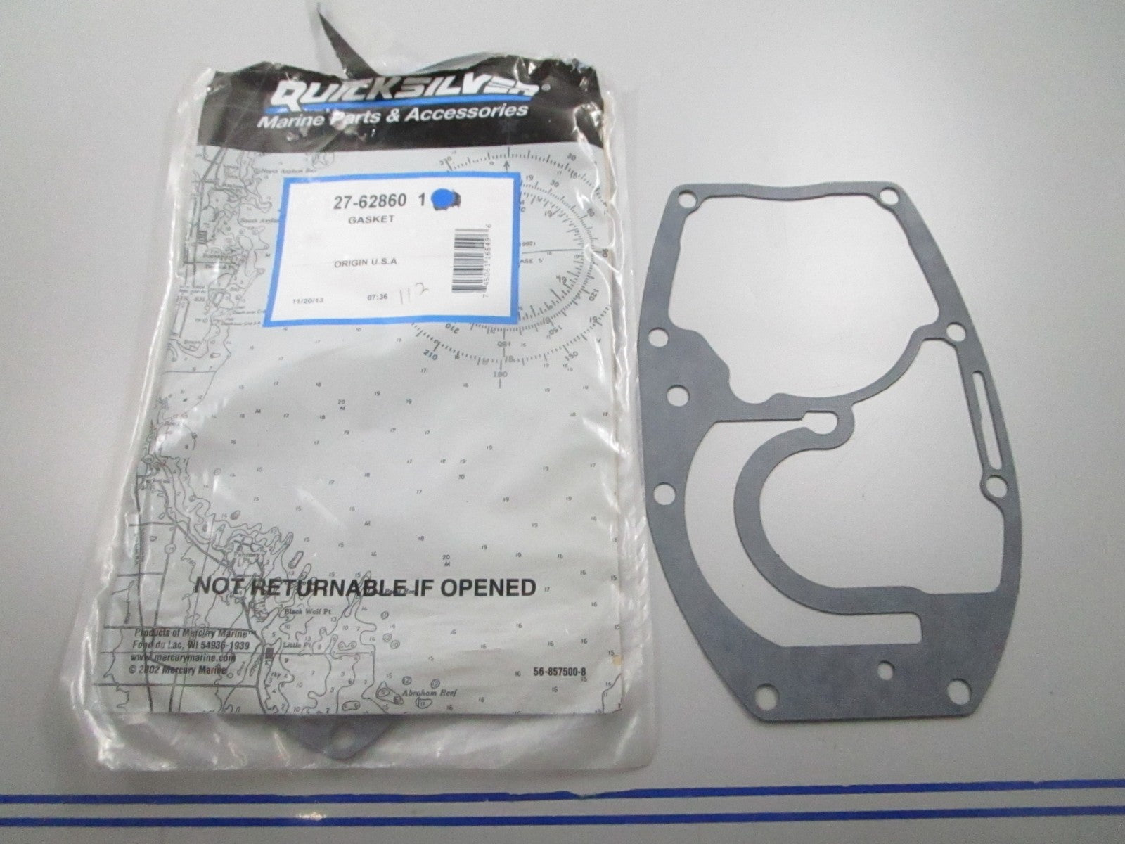 *NEW OEM* (LOT OF 2) 0810 Mercury Quicksilver Gasket 27-62860 1