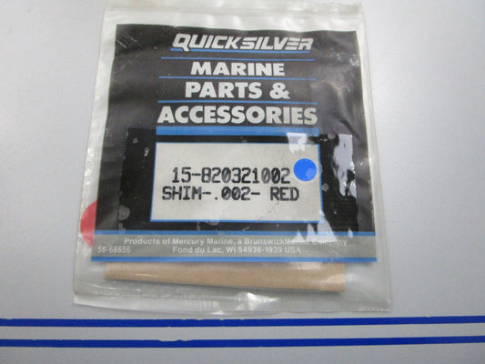 NEW OEM 15-820321002 Mercury Quicksilver .002 Red Shim 0810