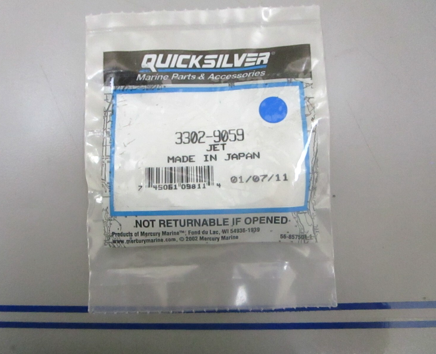 *NEW OEM* 0780 Mercury Quicksilver Jet 3302-9059