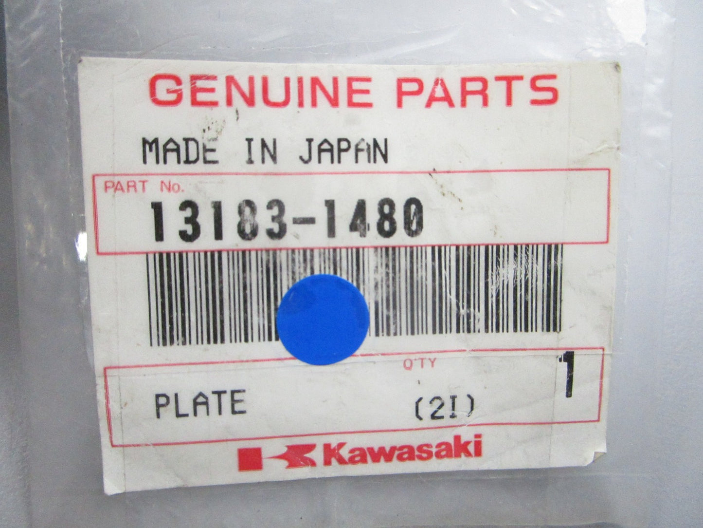 NEW OEM 13183-1480 Kawasaki Plate 0810