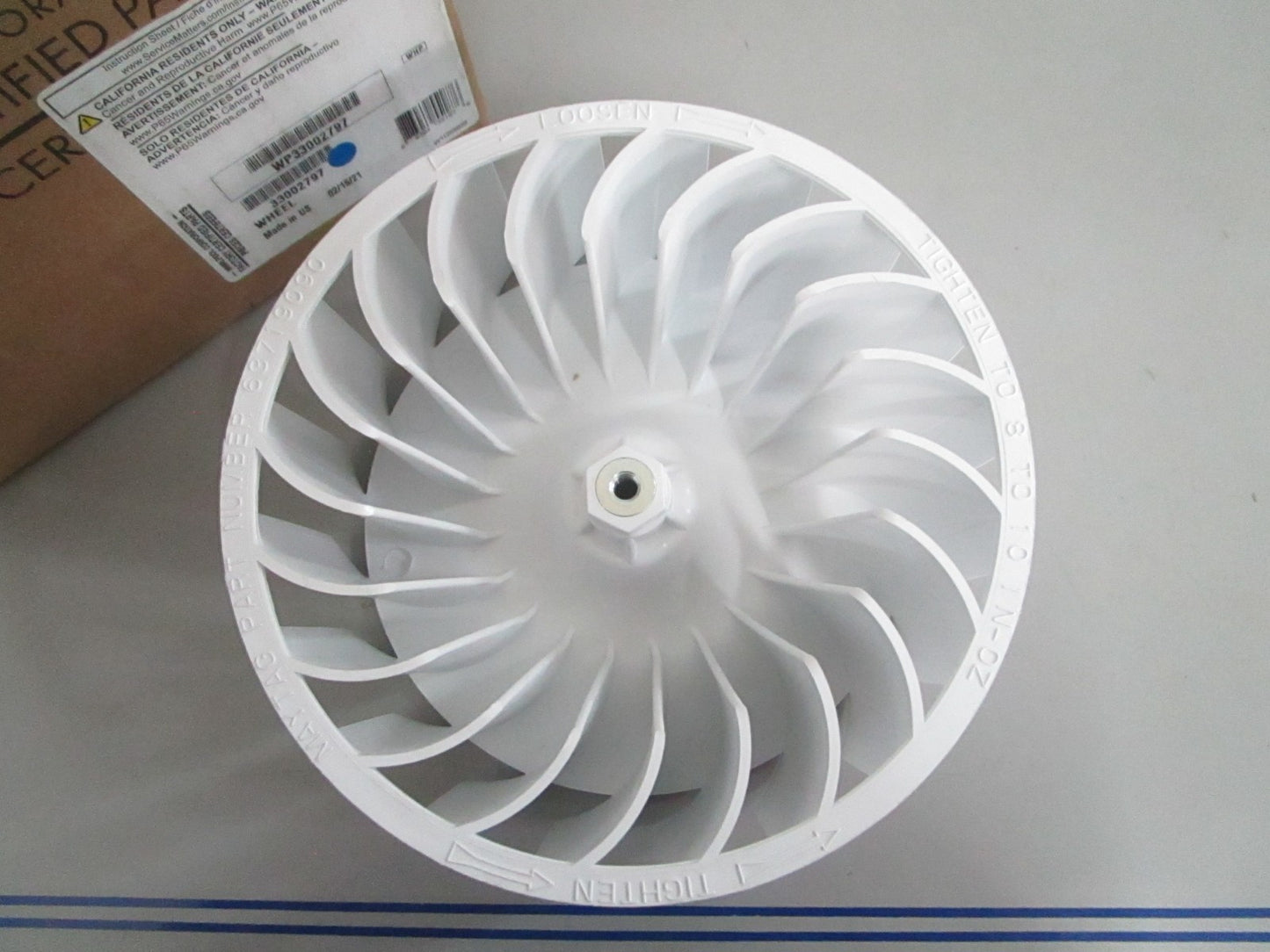 *NEW OEM* 0820 Whirlpool Wheel WP33002797 33002797