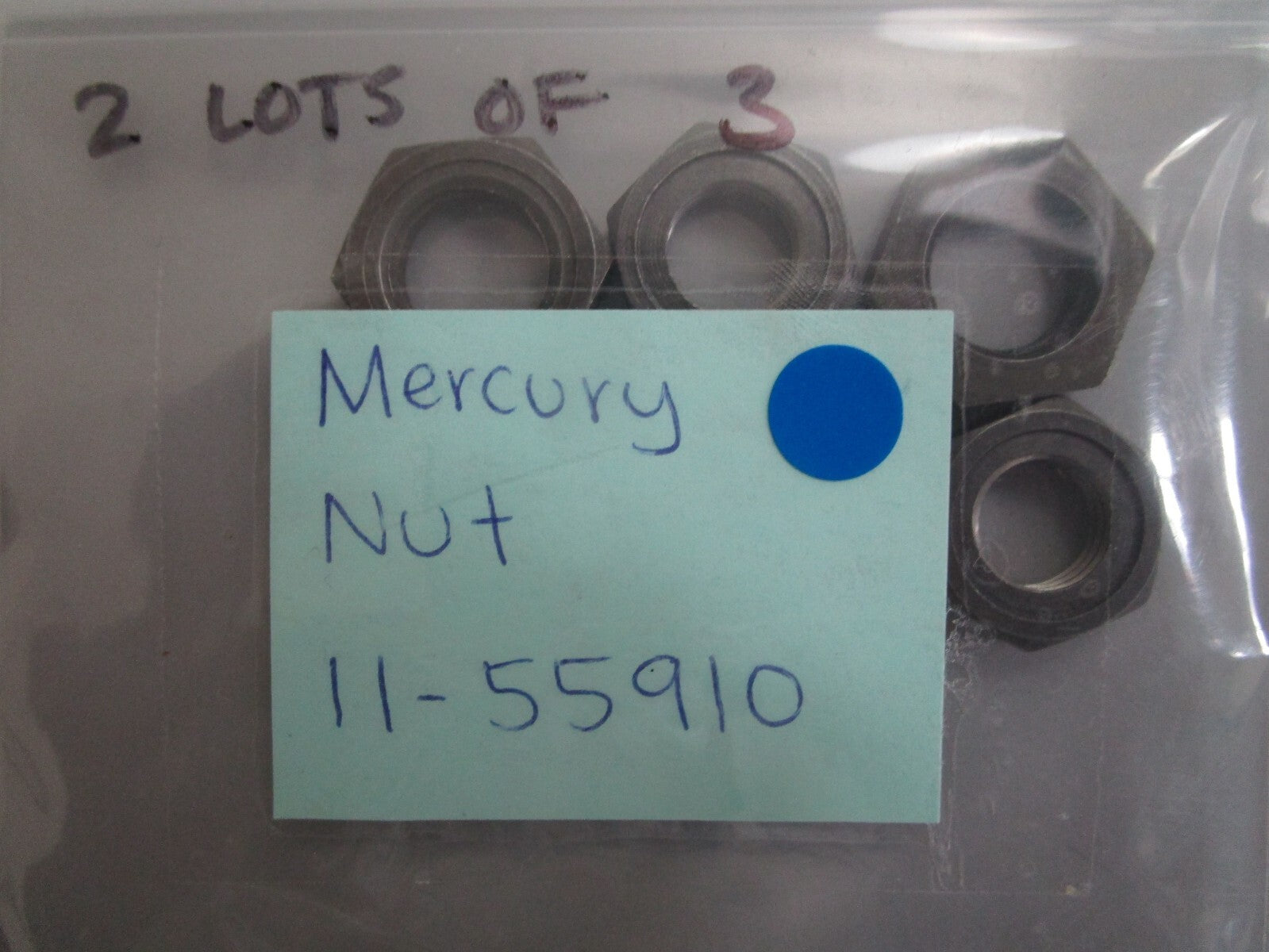 *NEW OEM* (LOT OF 3) 0770 Mercury Quicksilver Nut 11-55910