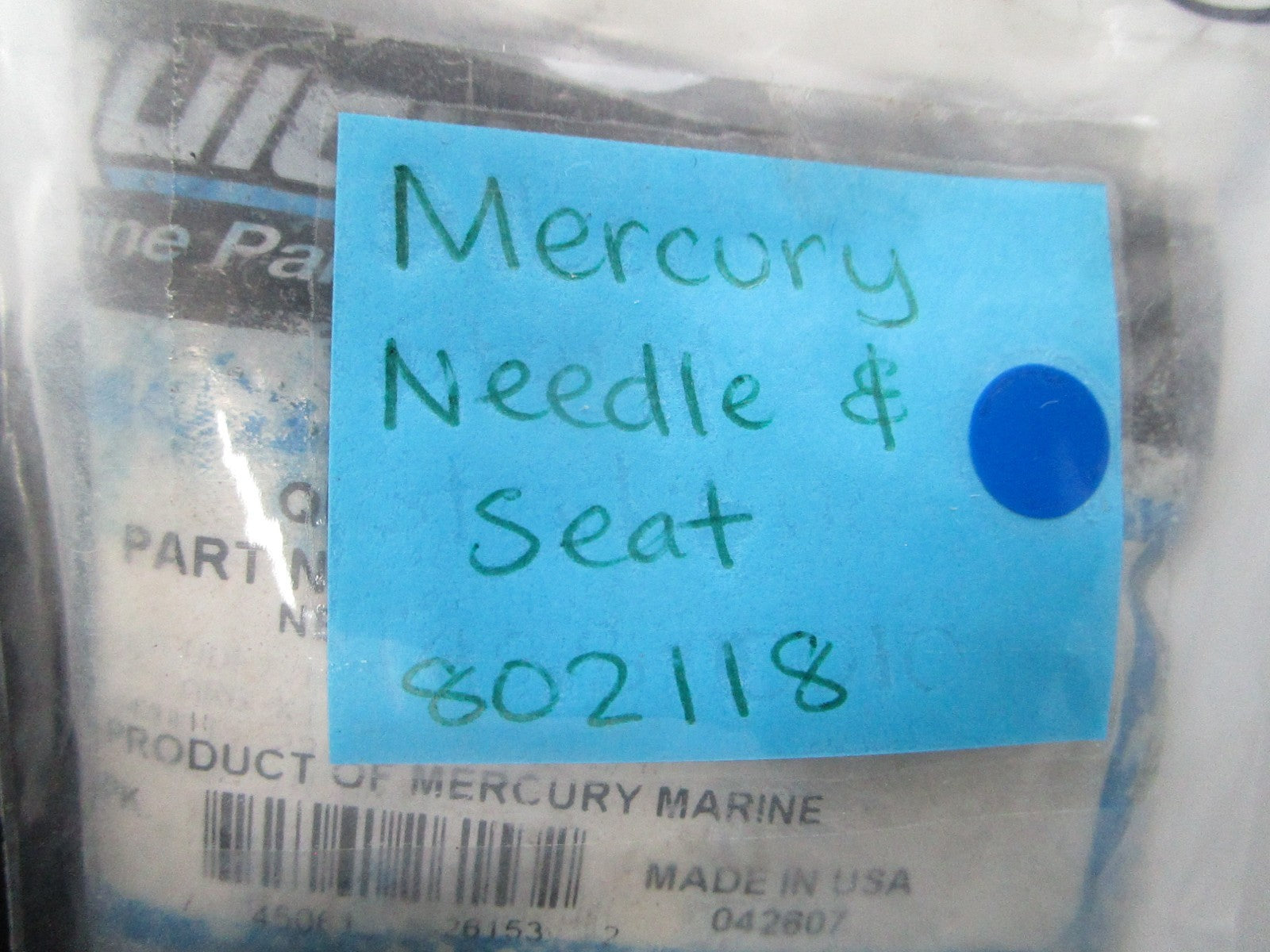 NEW OEM Mercury Quicksilver 802118 Needle & Seat 0810