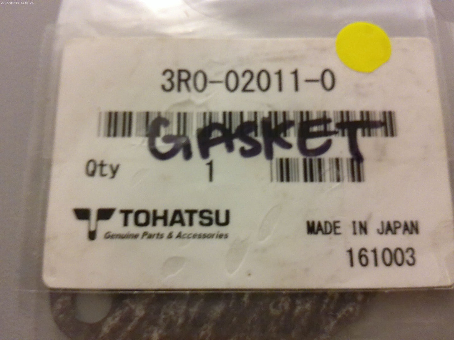 *NEW OEM* 0810 Tohatsu Gasket 3R0-02011-0 3R0020110