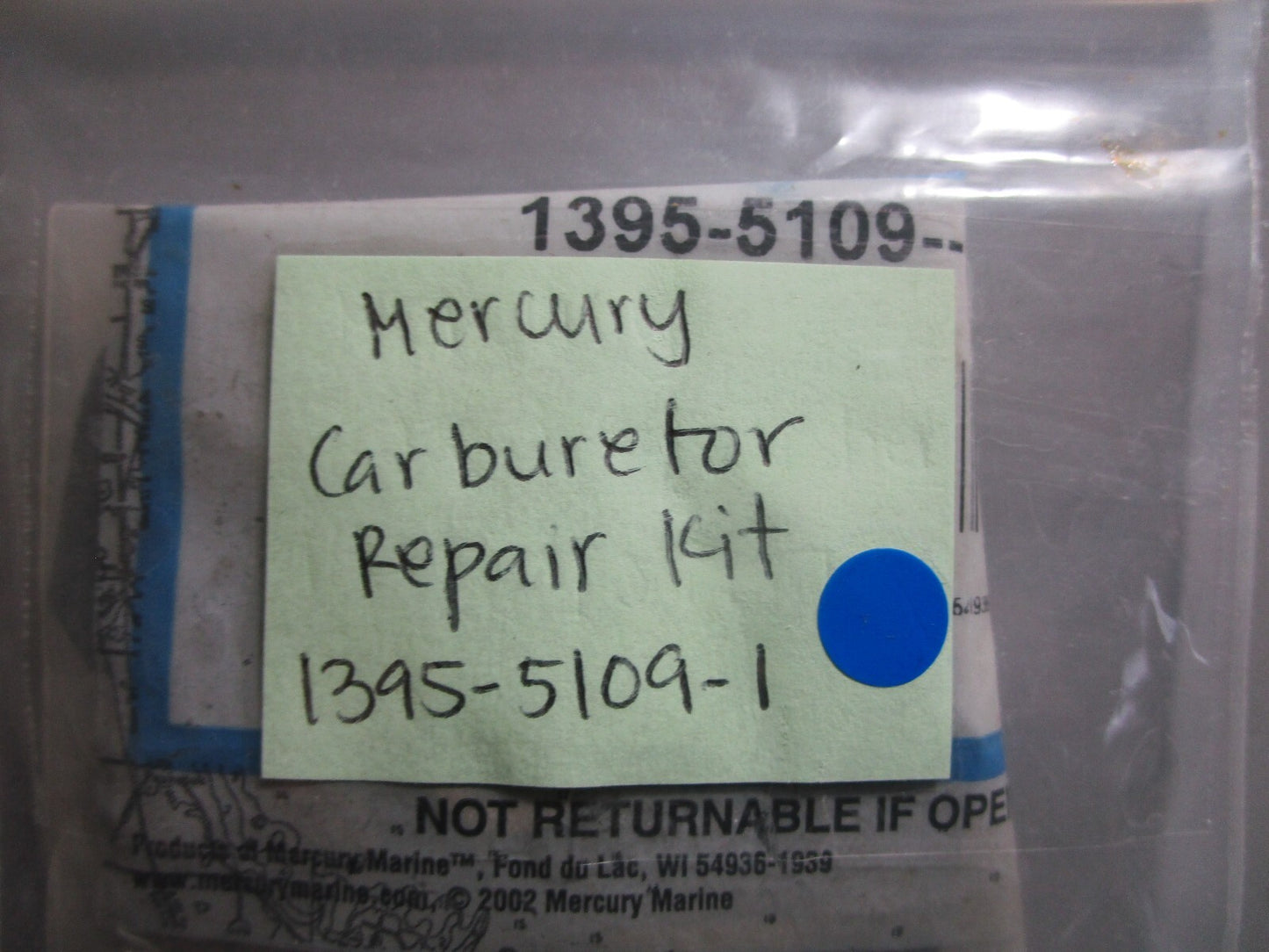 *NEW OEM* 0810 Mercury Quicksilver Carburetor Repair Kit 1395-5109-1