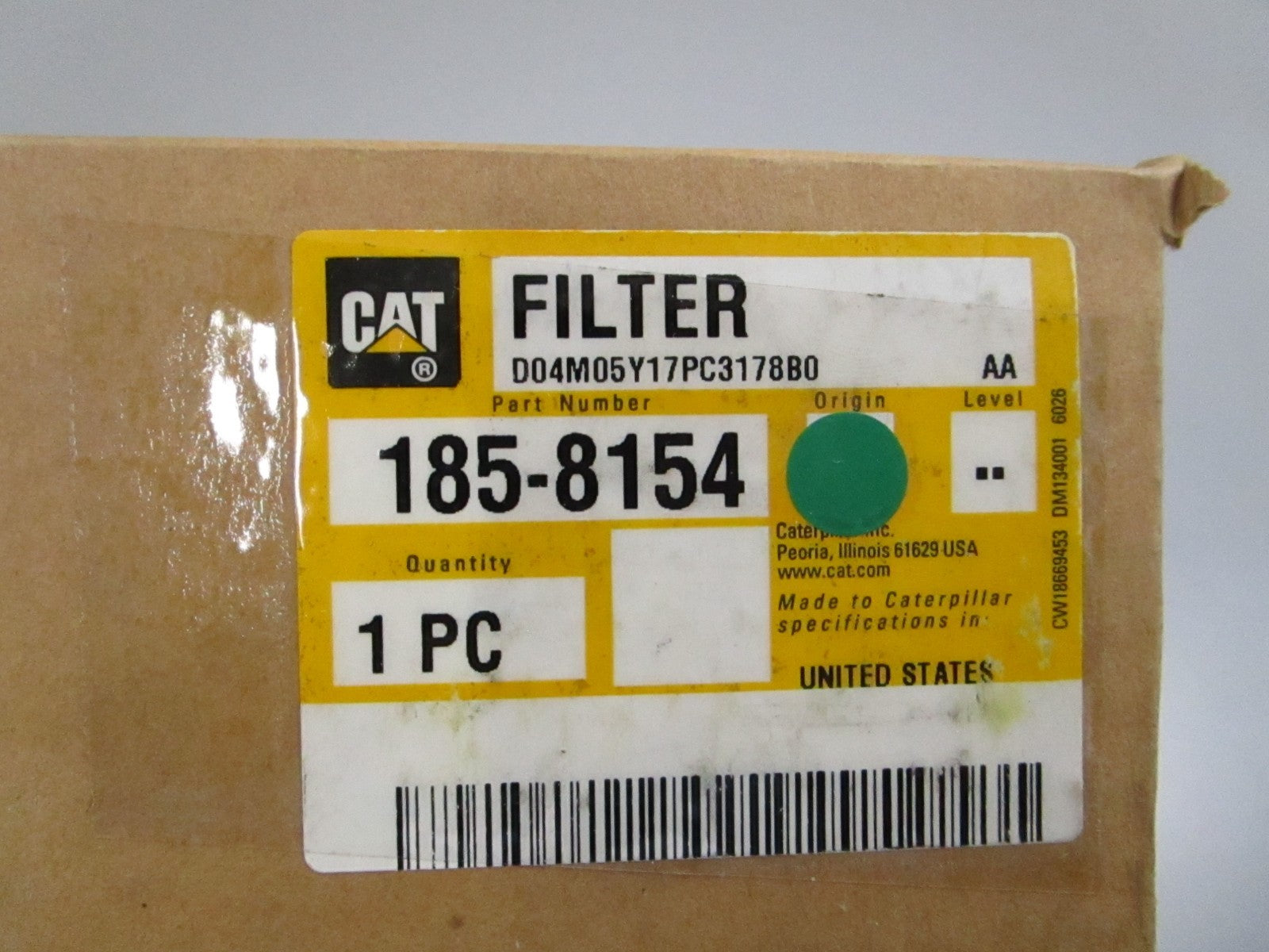 CAT Caterpillar NEW OEM Cabin Air Filter 185-8154 320C 325C 330C 0810