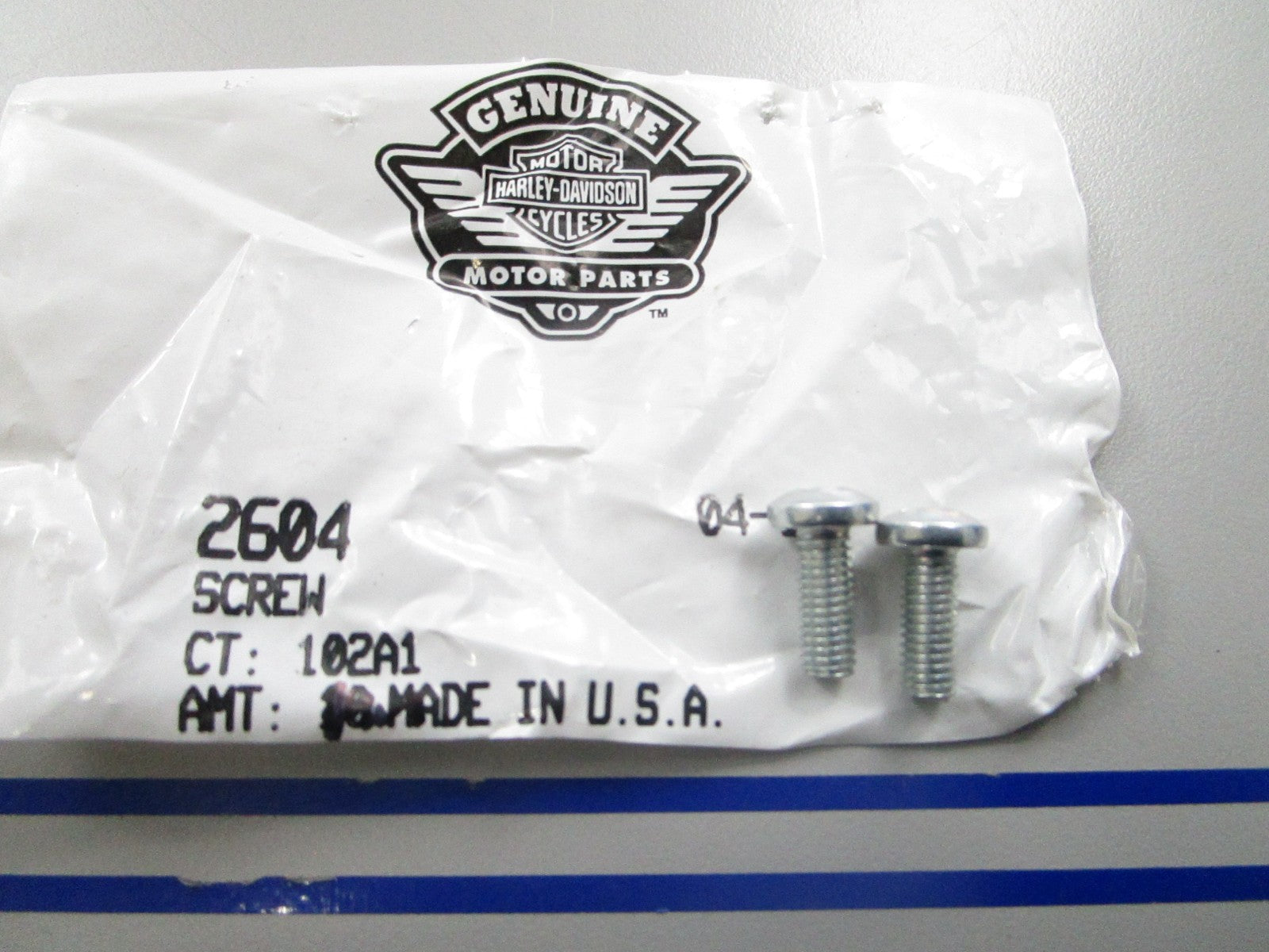 *NEW OEM* (LOT OF 2) 0810 Harley Davidson Screw 2604
