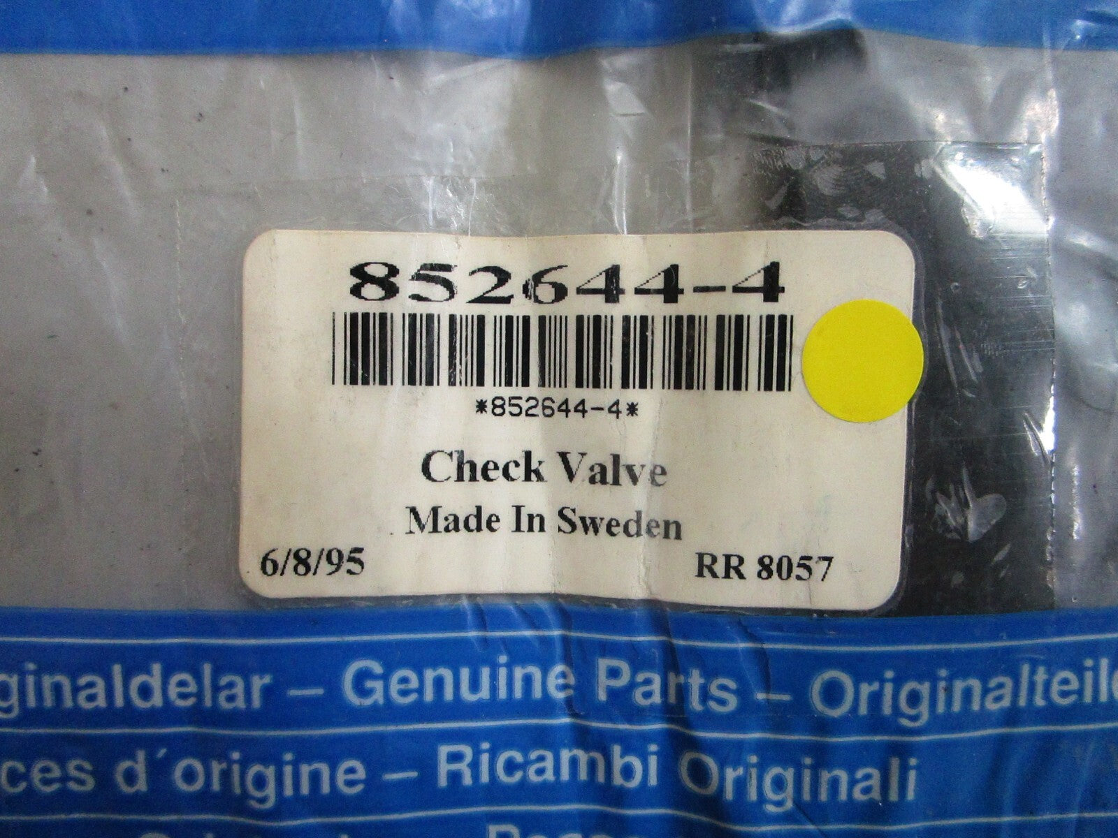*NEW OEM* 0820 Volvo Penta Check Valve 852644