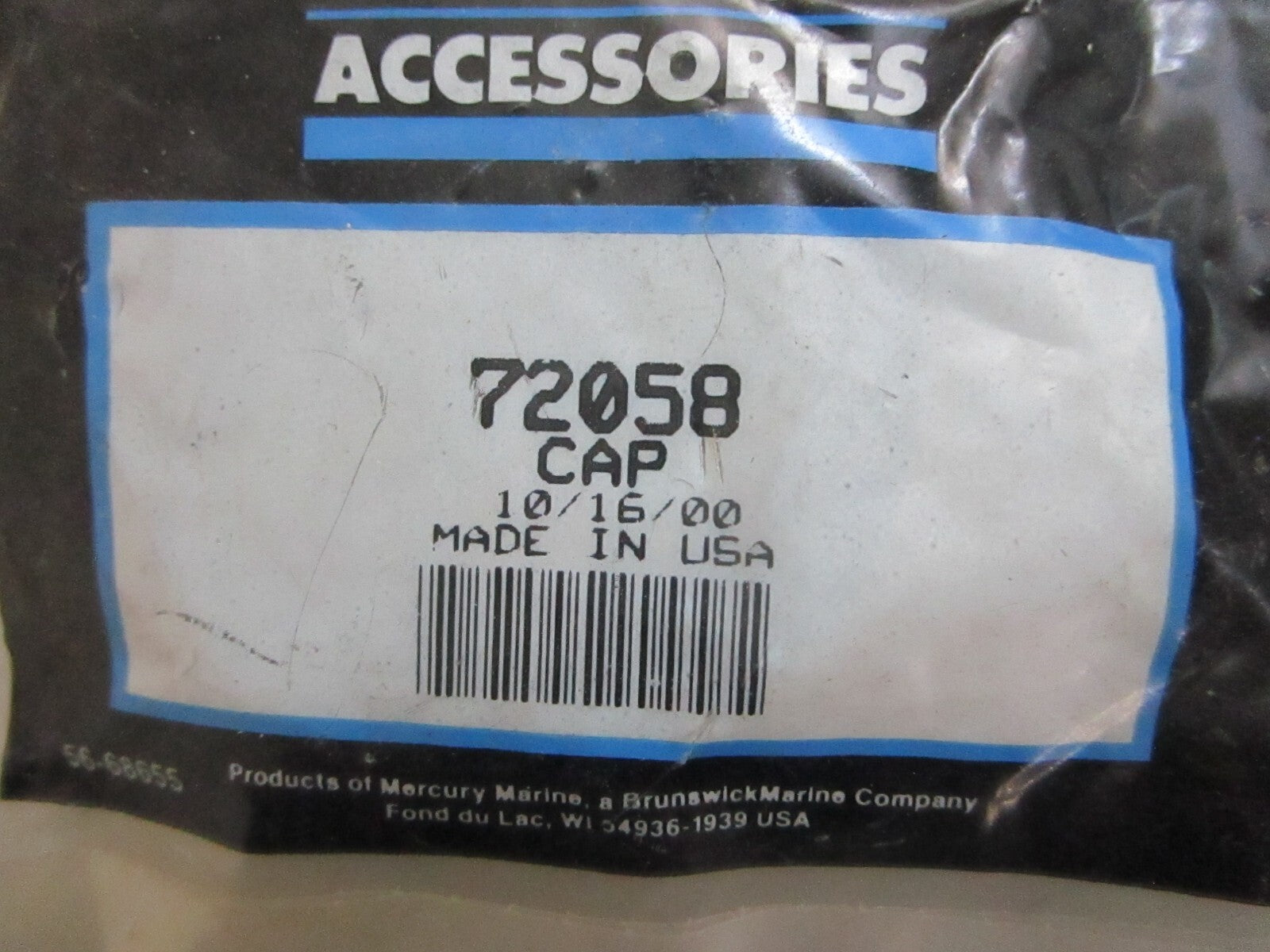 *NEW OEM* 0810 Mercury Quicksilver Cap 72058