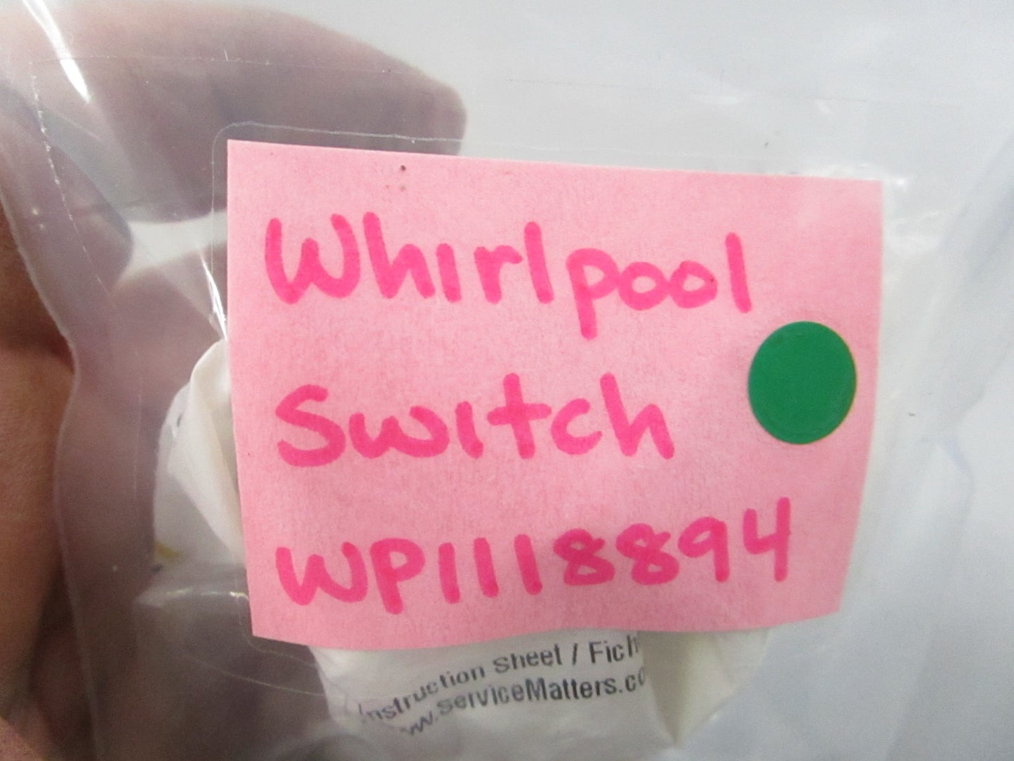 NEW OEM WP1118894 Whirlpool Switch 0810